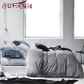 High Quality Hotel Bedding Linen Supplier 100% Cotton60s Plain gray Bed Sheets Set